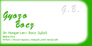 gyozo bocz business card