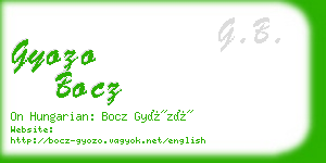 gyozo bocz business card